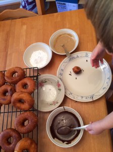 array of donut toppings